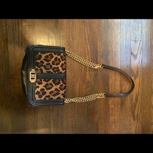 Rebecca Minkoff Crossbody - Gold, cheetah, black